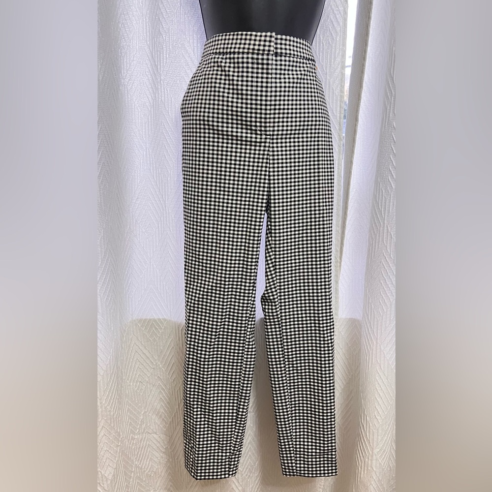 ZARA Black and White Checkered Women's Pants